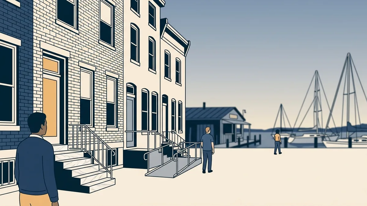 A rowhouse podiatry practice near the Baltimore waterfront.