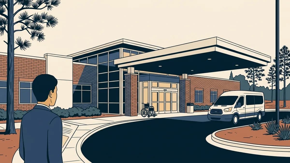 A multispecialty ambulatory surgery center entrance in North Carolina.