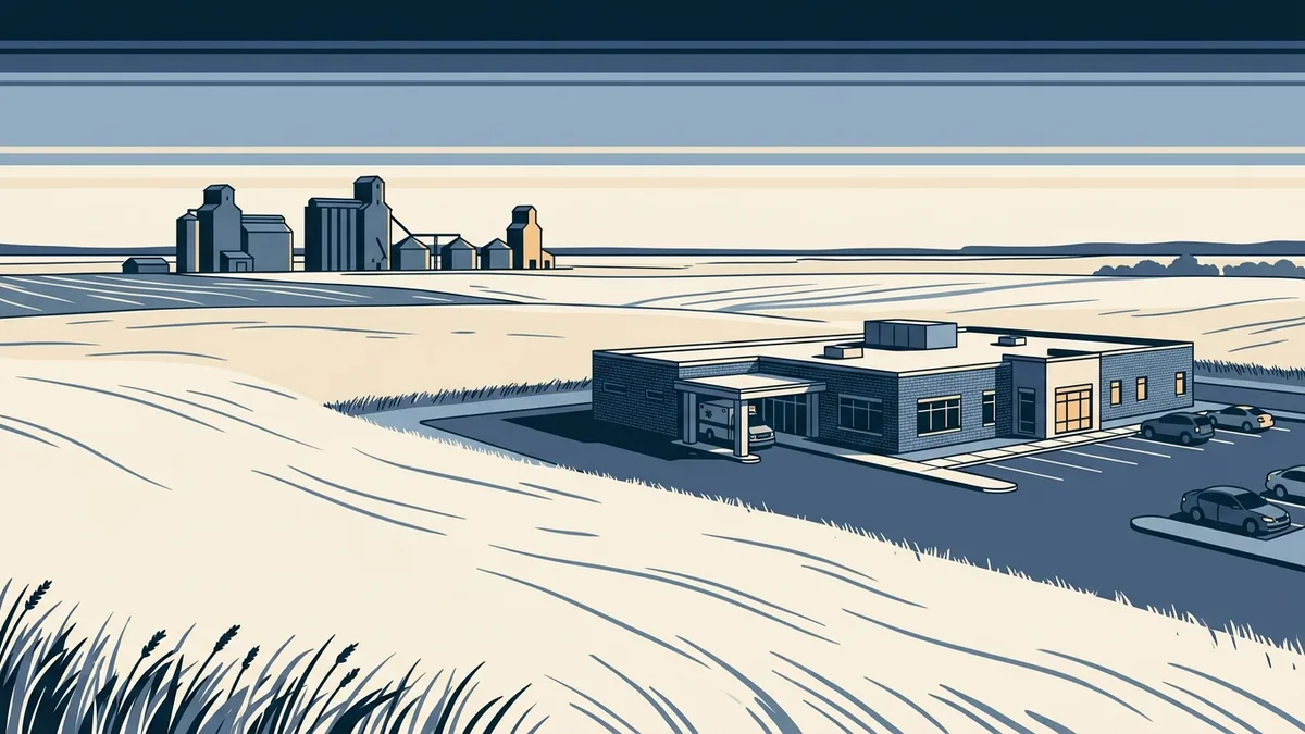 A rural critical access hospital on the North Dakota prairie.
