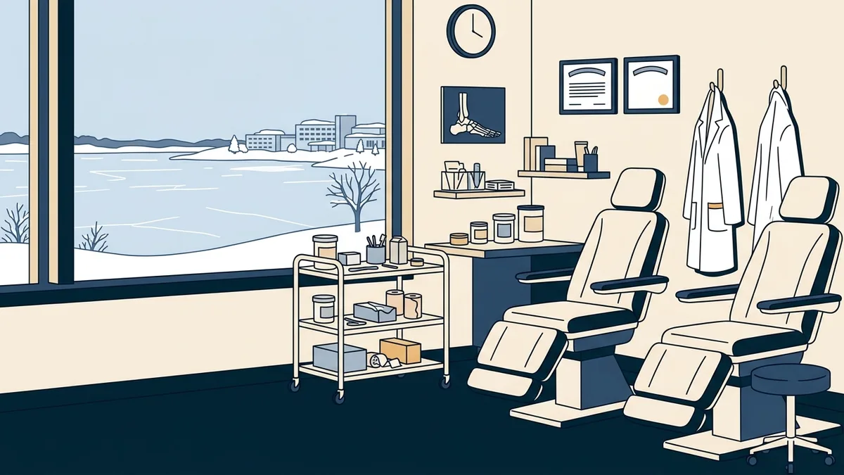 A teaching hospital podiatric residency clinic in Wisconsin.